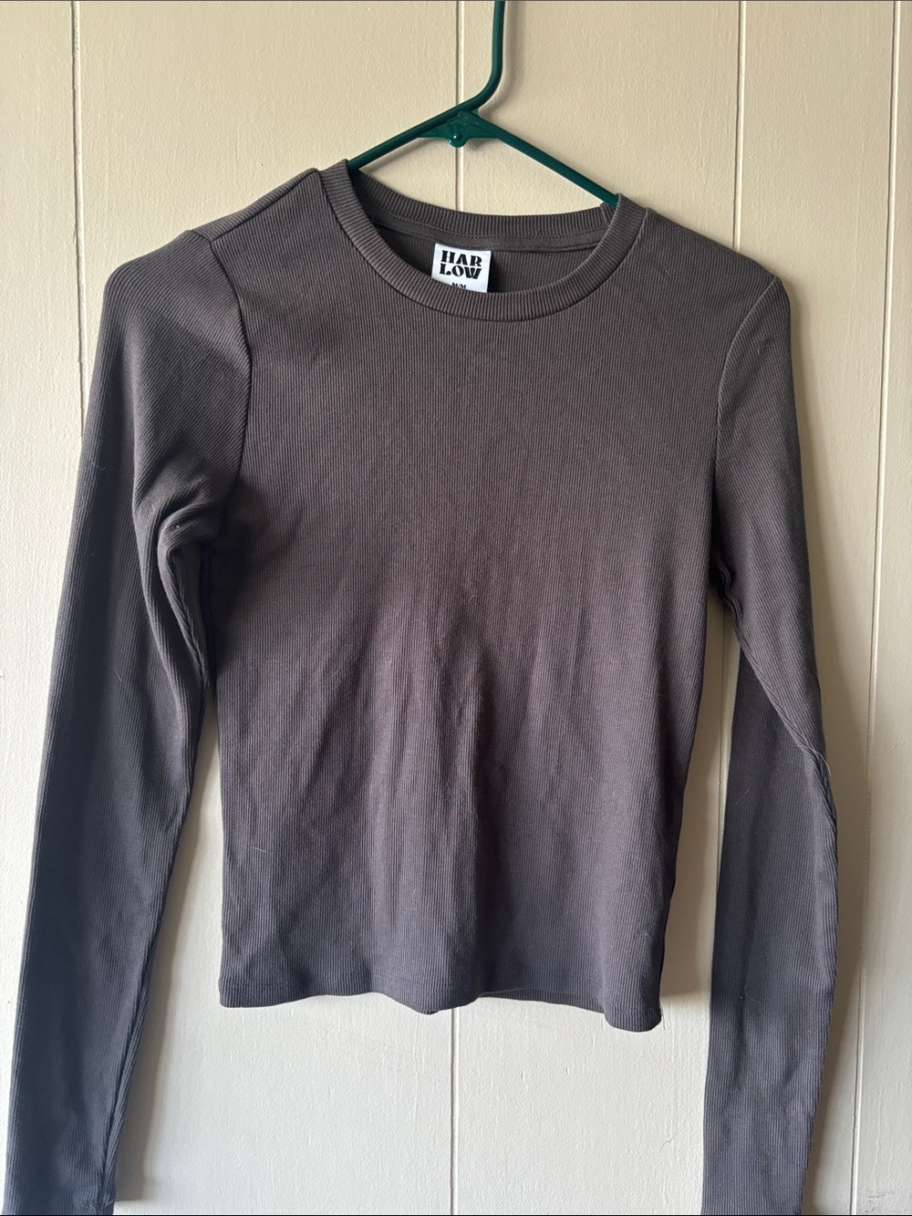 Harlow M grey ribbed Nwot